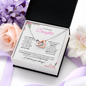 Daughter (Pink Card) - Interlocking Heart Necklace