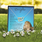Daughter From Dad (Blue Lion Card) - Interlocking Hearts Necklace