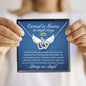 Carried to Heaven On Angels Wings (In memory / Sympathy / Infant loss) - Interlocking Heart Necklace