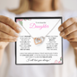 Daughter (Pink Card) - Interlocking Heart Necklace
