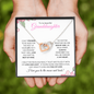 Granddaughter (Pink Card) - Interlocking Hearts Necklace