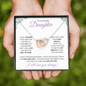 Daughter (Purple Card) - Interlocking Hearts Necklace