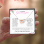 Granddaughter (Pink Card) - Interlocking Hearts Necklace