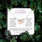 Daughter (Purple Card) - Interlocking Hearts Necklace