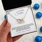 To My Amazing Sister (Purple) - Interlocking Hearts Necklace