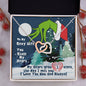 To My Sexy Wife : You Stole My Heart (Grinch Christmas) - Interlocking Hearts Necklace