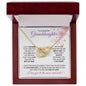 To My Beautiful Granddaughter (Side by Side or Miles apart) - Interlocking hearts Necklace