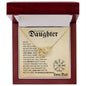 Daughter from Dad (Beige Viking Card) - Interlocking Hearts Necklace