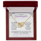 Granddaughter (Purple card) - Interlocking Hearts Necklace