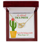 Sorry for being a Jerk (Prickly Cactus Card) - Interlocking Hearts Necklace