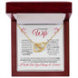 To My Beautiful Wife (Valentine Hearts) - Interlocking Hearts Necklace