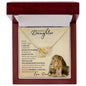 Precious Daughter from Dad (Beige Lion Card) - Interlocking Hearts Necklace
