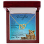 Daughter from Mom (New Lioness Card) - Interlocking Hearts Necklace