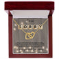 I'm so Sorry (Scrabble) - Interlocking Heart Necklace