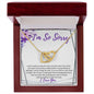I'm So Sorry (Purple Card) - Interlocking Hearts Necklace