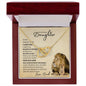 Daughter From Dad (Lion Card) - Interlocking Hearts Necklace