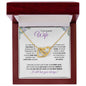 Wife (Purple Card) - Interlocking Hearts Necklace