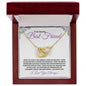 To My Amazing Best Friend / Bestie (Purple) - Interlocking Hearts Necklace