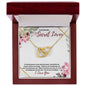 To My Secret Lover (Burgundy Card) - Interlocking Hearts Necklace