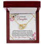 To My Beautiful Daughter (Miles Apart) - Interlocking Hearts Necklace