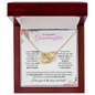 Granddaughter (Pink Card) - Interlocking Hearts Necklace