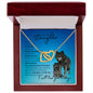 To My Beautiful Daughter - Open closing (Wolf Theme)- Interlocking Hearts Necklace