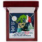 Lover: You Stole My Heart (Grinch Christmas) - Interlocking Hearts Necklace