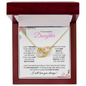 Daughter (Pink Card) - Interlocking Heart Necklace