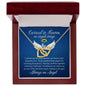 Carried to Heaven On Angels Wings (In memory / Sympathy / Infant loss) - Interlocking Heart Necklace