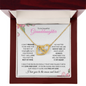Granddaughter (Pink Card) - Interlocking Hearts Necklace