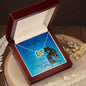 To My Beautiful Daughter - Open closing (Wolf Theme)- Interlocking Hearts Necklace