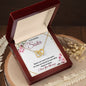 To My Amazing Sister (Burgundy Card) - Interlocking Hearts Necklace