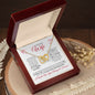To My Beautiful Wife (Valentine Hearts) - Interlocking Hearts Necklace