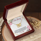I'm Sorry - (Burgundy Card) -Interlocking Hearts Necklace