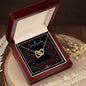 To My Smoking Hot Soulmate ( Red Hot Black Card) - Interlocking Hearts Necklace