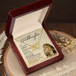 Granddaughter from Grandfather (Lion Card) - Interlocking Heart Necklace