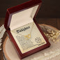 Daughter from Dad (Beige Viking Card) - Interlocking Hearts Necklace