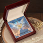 Granddaughter (Cross Card) - Interlocking Hearts Necklace