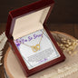 I'm So Sorry (Purple Card) - Interlocking Hearts Necklace