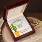 Sorry for being a Jerk (Prickly Cactus Card) - Interlocking Hearts Necklace