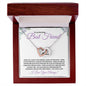 To My Amazing Best Friend / Bestie (Purple) - Interlocking Hearts Necklace