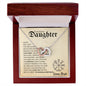 Daughter from Dad (Beige Viking Card) - Interlocking Hearts Necklace