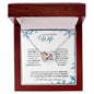Wife (Snowflake Christmas Card) - Interlocking Hearts Necklace