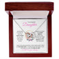 Daughter (Floral Ring Card) - Interlocking Hearts Necklace