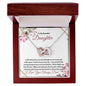 To My Beautiful Daughter (Miles Apart) - Interlocking Hearts Necklace