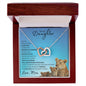 Daughter from Mom (New Lioness Card) - Interlocking Hearts Necklace