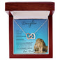 Daughter From Dad (Blue Lion Card) - Interlocking Hearts Necklace