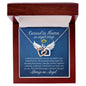Carried to Heaven On Angels Wings (In memory / Sympathy / Infant loss) - Interlocking Heart Necklace