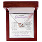 To My Beautiful Granddaughter (Side by Side or Miles apart) - Interlocking hearts Necklace