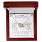 Granddaughter (Purple card) - Interlocking Hearts Necklace